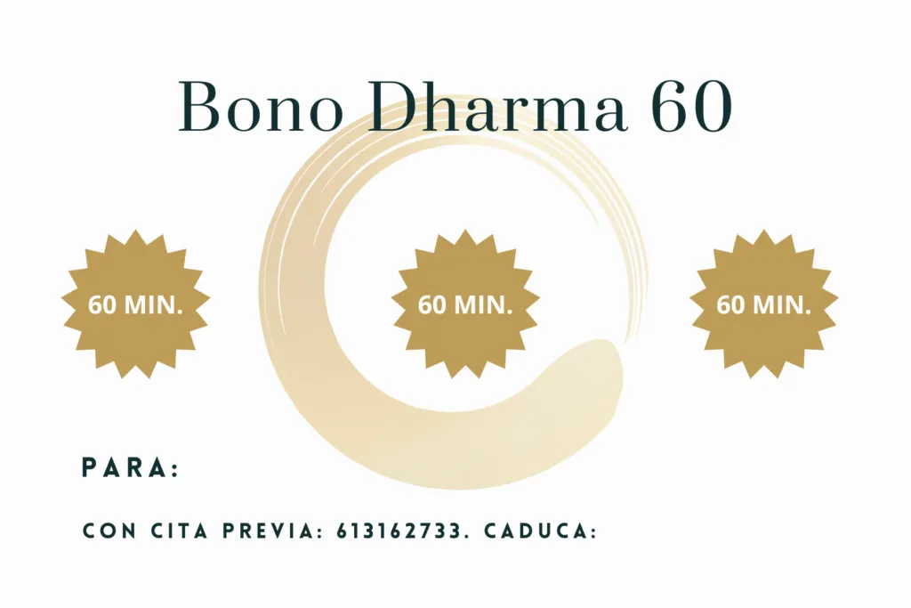 Bono Dharma 60 – 3 sesiones de masaje de 60 minutos por 105€