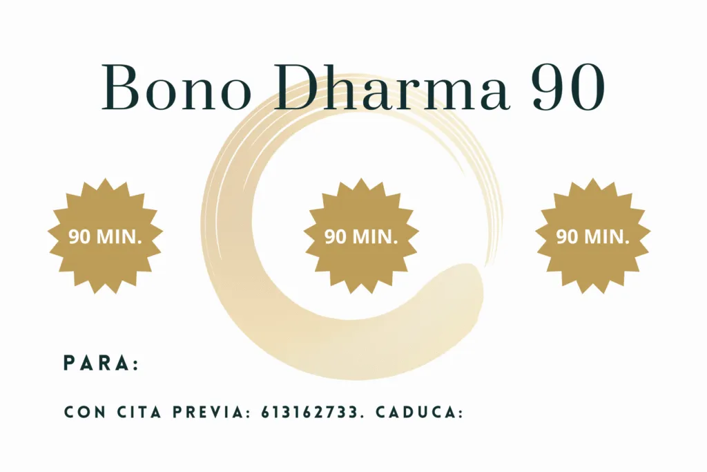 Bono Dharma 90 – 3 sesiones de masaje de 90 minutos por 150€