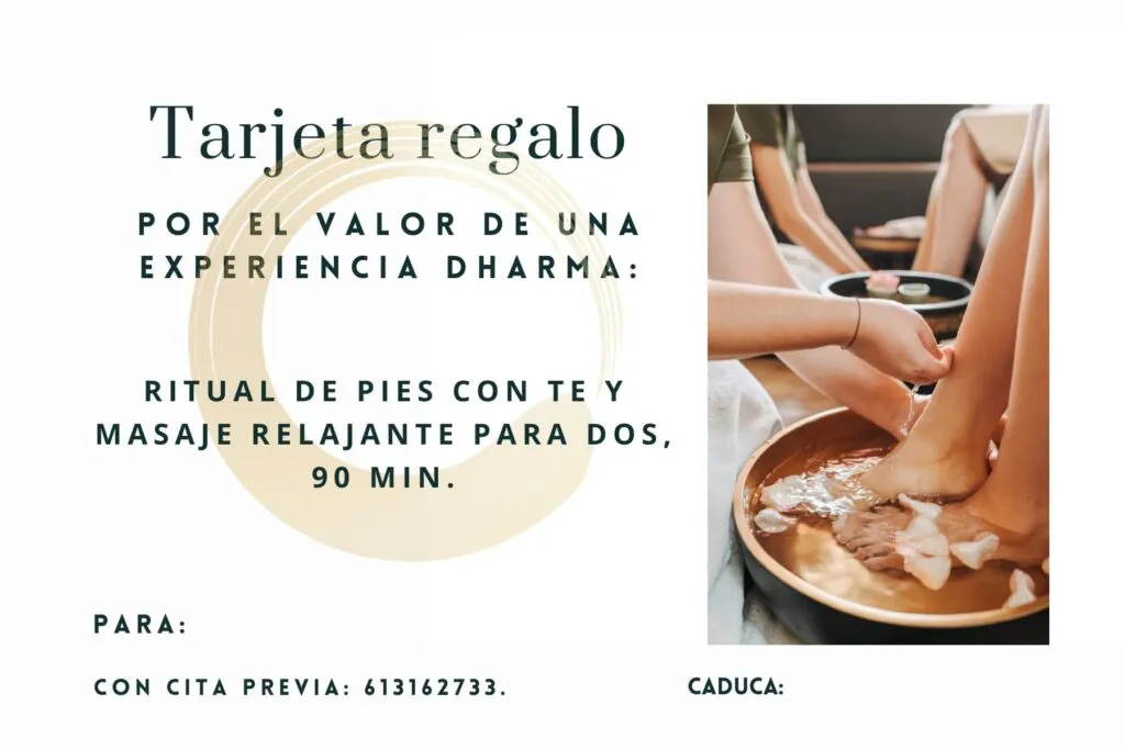 Tarjeta regalo masaje de 140€ en Dharma Quiromasajes