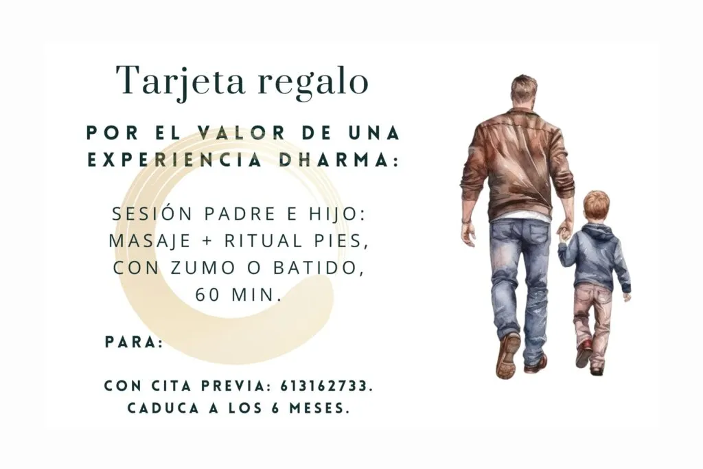 Tarjeta regalo masaje de 80€ – vista trasera con condiciones