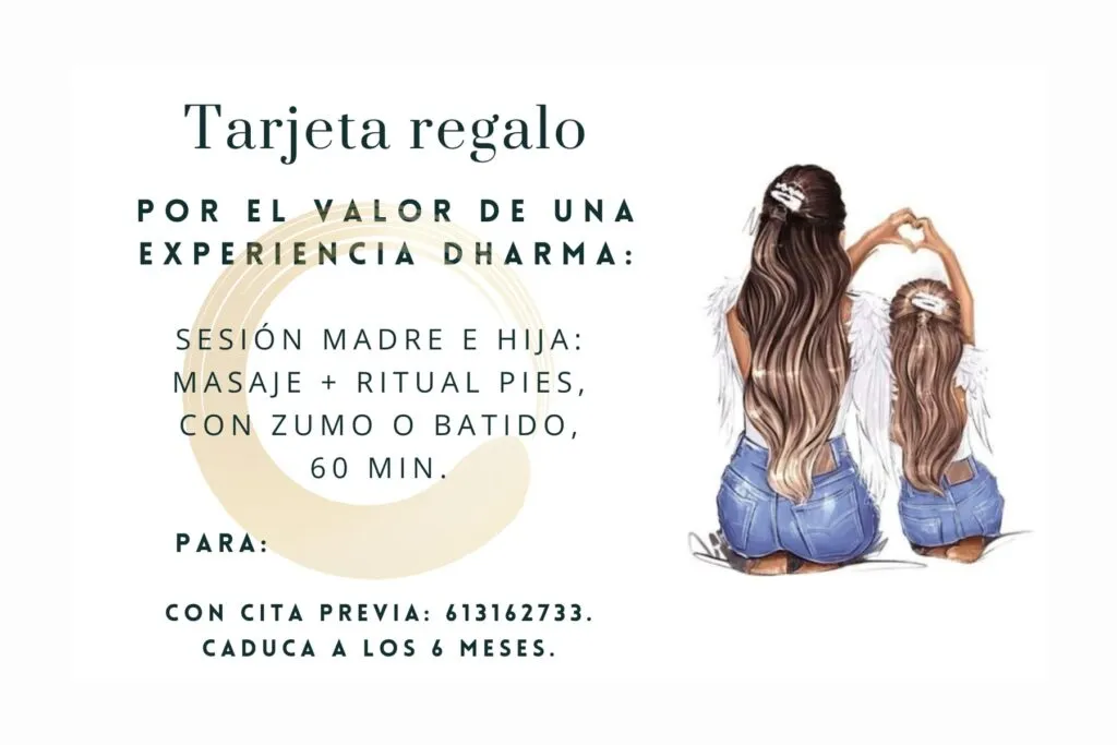 Tarjeta regalo masaje 80€ – dorso con información