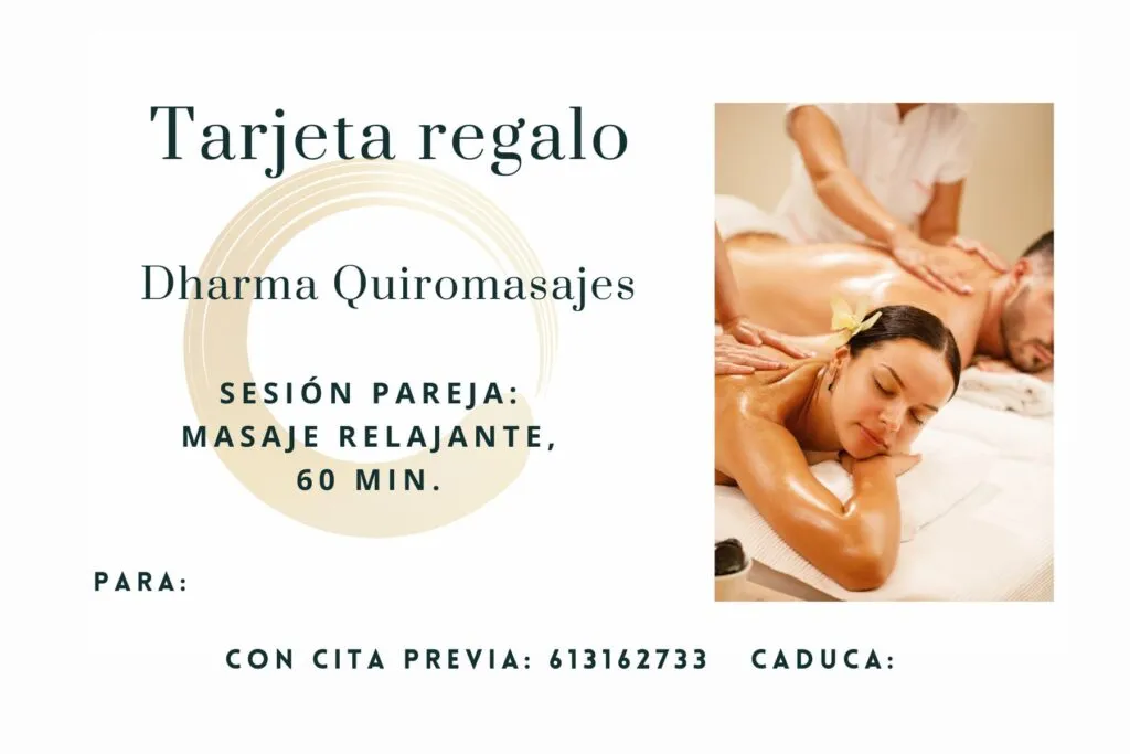 Tarjeta regalo masaje 85€ – vista trasera